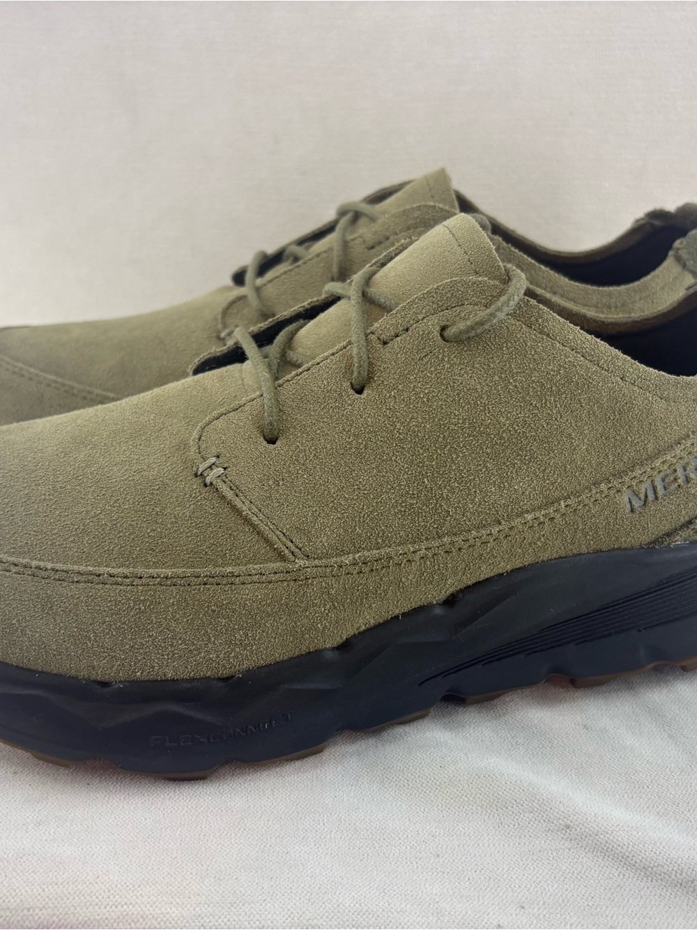 Merrell Nova 4 Olive Suede Lace-Up Slip-On Loafermen size 11 NEW